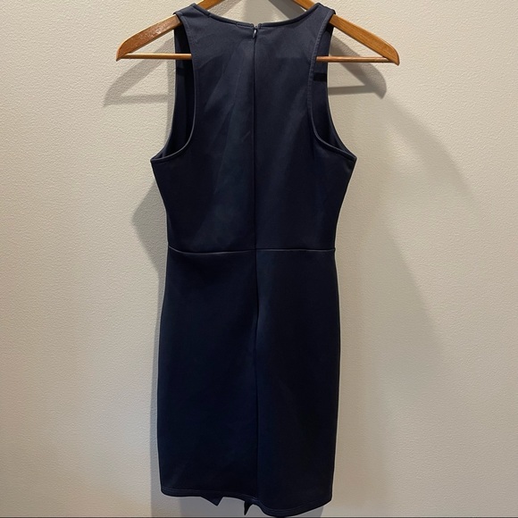 Soprano Navy Blue Asymmetrical Cocktail Dress - Picture 3 of 11
